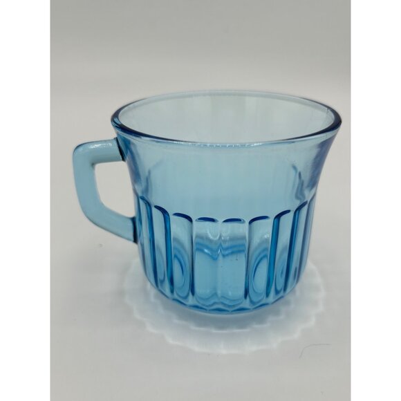 Vintage Forte Crisa Mexico Ice Blue Cup and Saucer 1960's - Picture 14 of 16